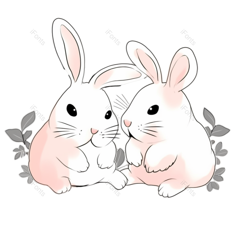 兔子图片,传统节日元素,中秋节PNG,动物免抠素材